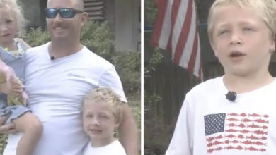 Photo of 7-year-old swims for an hour to get help for dad and sister stranded in river