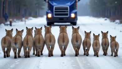 Photo of Bobcats Surround a Truck, Then an Unexpected Event Occurs