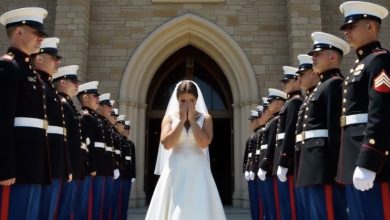 Photo of For Six Years, a Young Baker Offered Meals to a Silent Man—On the Day She Married, Twelve Marines Came to Salute Her Compassion