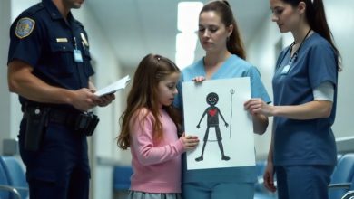 Photo of When my 6-year-old daughter whispered to her teacher, “It hurts when I sit,” and handed over a disturbing drawing, the teacher didn’t hesitate—she dialed 911.