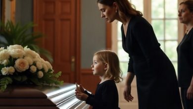 Photo of We were gathered at the memorial after the sudden loss of my mother and brother when my four-year-old daughter bent toward me and said softly, “The man with the blue tie asked me to give you this.”