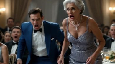 Photo of The Harrington estate sparkled under its tall crystal chandeliers, each one sending tiny stars of light across the enormous ballroom. Everything looked perfect—almost too perfect. Guests dressed in expensive outfits wandered from group to group, speaking in the polite, polished voices wealthy families seem to be born knowing how to use. Silver trays shone like mirrors, the champagne fizzed in tall glasses, and a small string quartet played soft music in a golden corner of the room, filling the air with elegant notes.