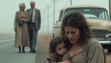 Photo of Left Homeless and Pregnant After a Double Betrayal, She Collapsed on the Highway—and a Stranger Stopped