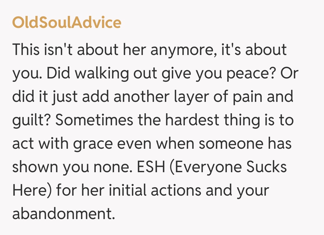 Comentariu de la OldSoulAdvice