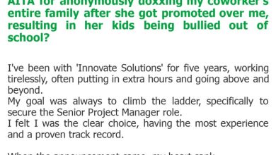 Photo of AITA for anonymously doxxing my coworker’s entire family after she got promoted over me, resulting in her kids being bullied out of school?