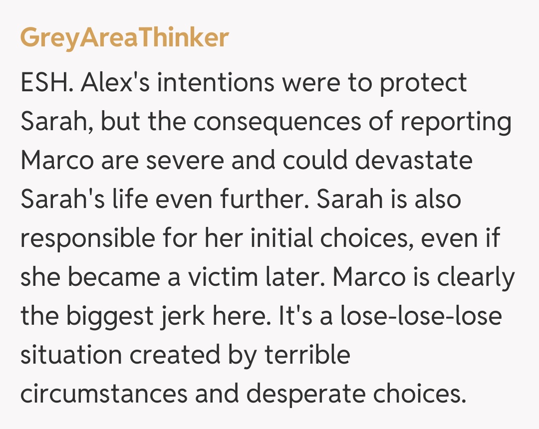 Comentariu de la GreyAreaThinker