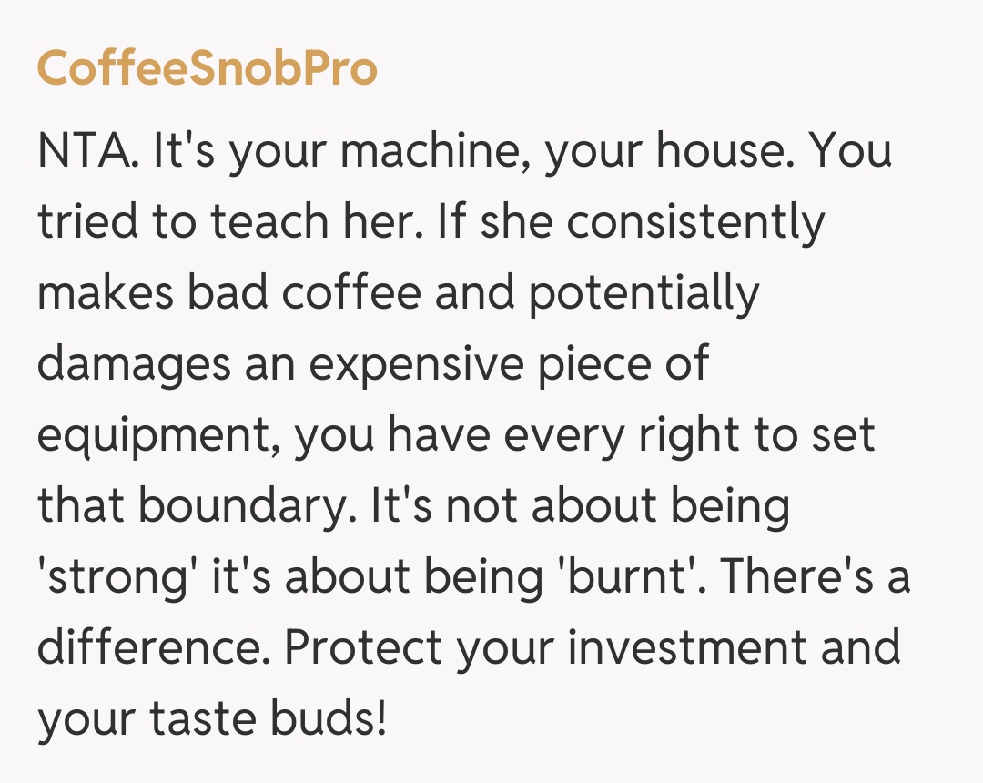 Comentariu de la CoffeeSnobPro