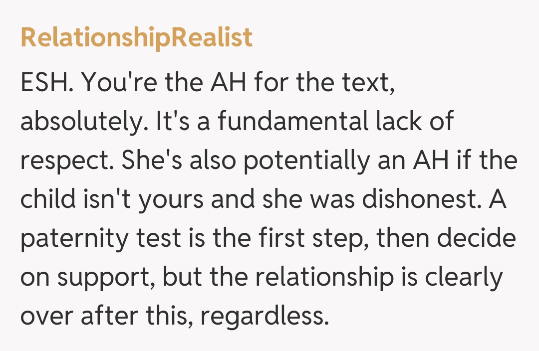 Comentariu de la RelationshipRealist