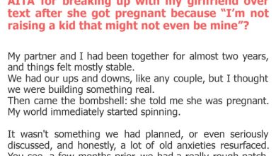 Photo of AITA for breaking up with my girlfriend over text after she got pregnant because “I’m not raising a kid that might not even be mine”?
