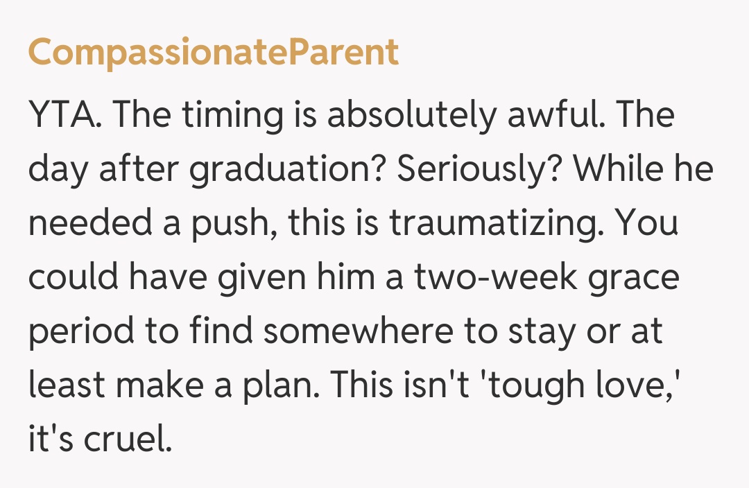 Comentariu de la CompassionateParent