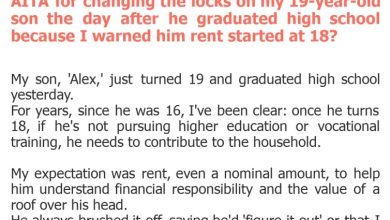 Photo of AITA for changing the locks on my 19-year-old son the day after he graduated high school because I warned him rent started at 18?