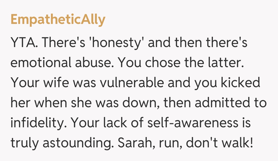 Comentariu de la EmpatheticAlly