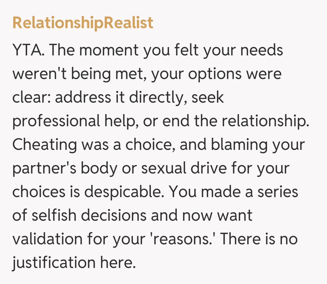 Comentariu de la RelationshipRealist