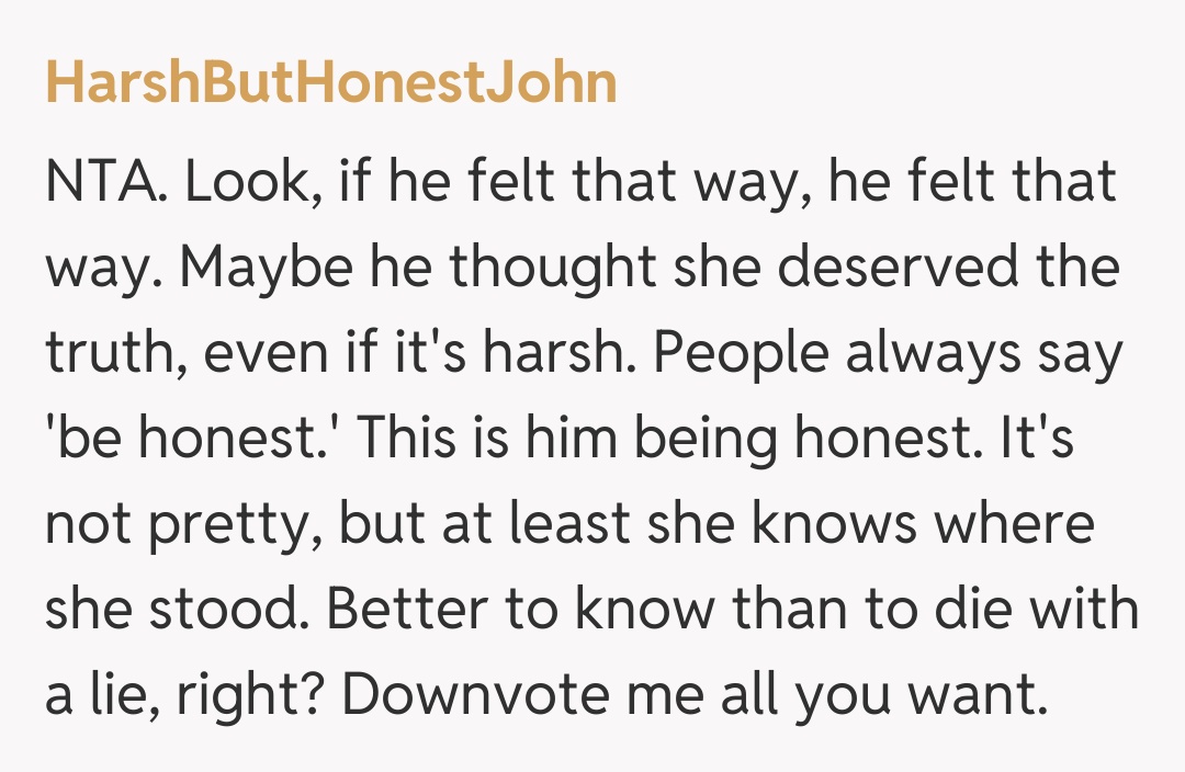 Comentariu de la HarshButHonestJohn