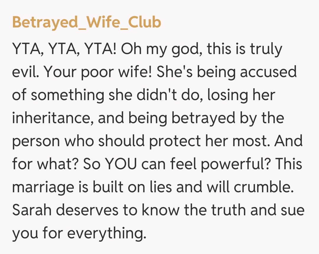 Comentariu de la Betrayed_Wife_Club
