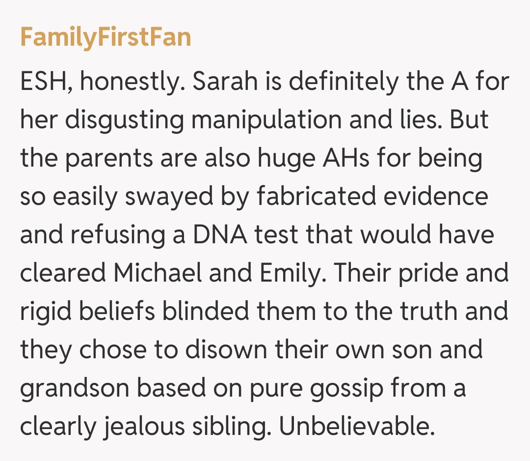 Comentariu de la FamilyFirstFan