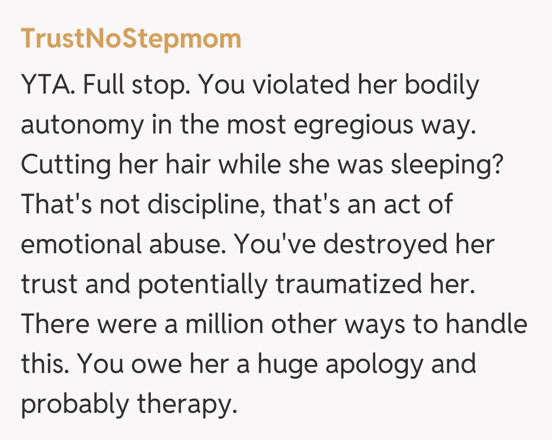 Comentariu de la TrustNoStepmom