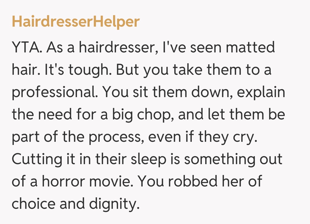 Comentariu de la HairdresserHelper