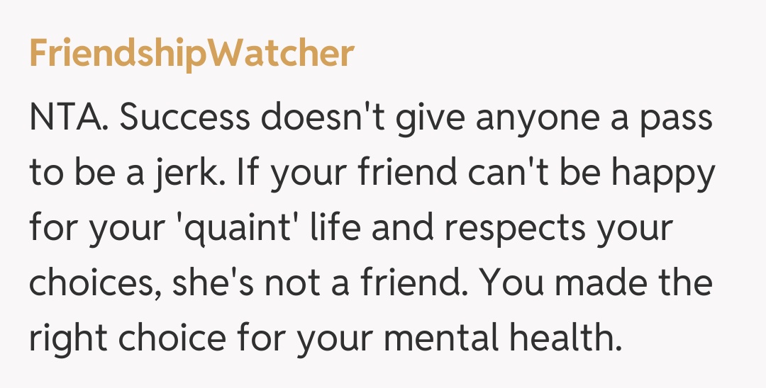 Comentariu de la FriendshipWatcher