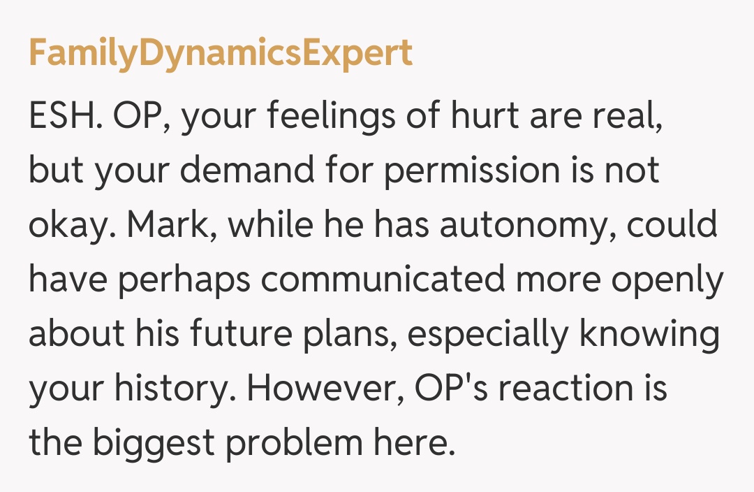 Comentariu de la FamilyDynamicsExpert