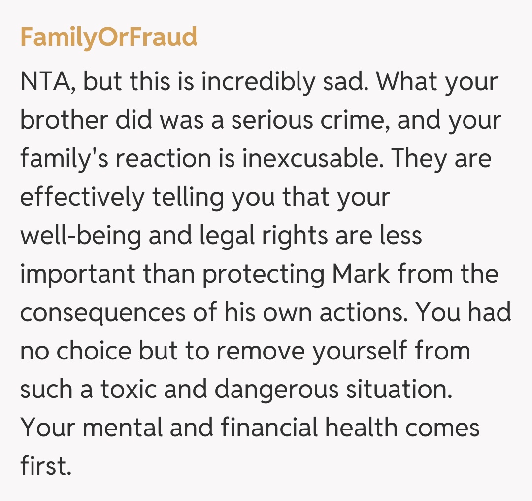 Comentariu de la FamilyOrFraud