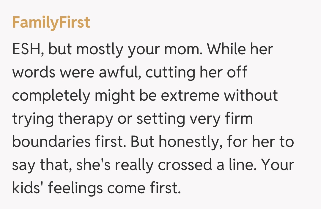 Comentariu de la FamilyFirst