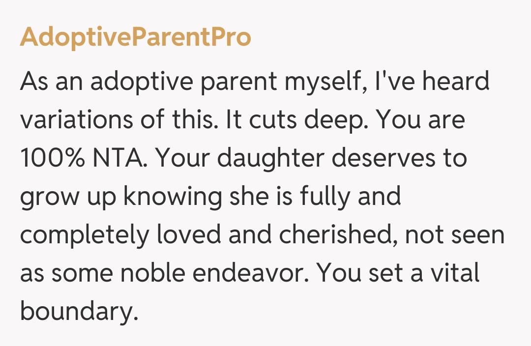 Comentariu de la AdoptiveParentPro