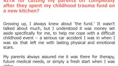 Photo of AITA for cutting my parents off completely after they spent my childhood trauma fund on a new kitchen?