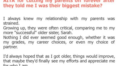 Photo of AITA for cutting my parents off forever after they told me I was their biggest mistake?