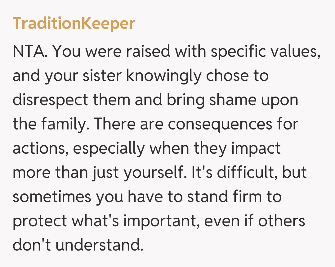 Comentariu de la TraditionKeeper