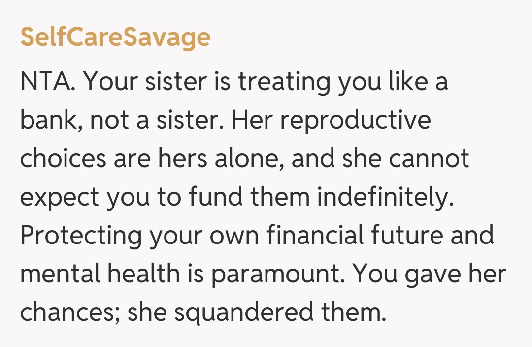 Comentariu de la SelfCareSavage