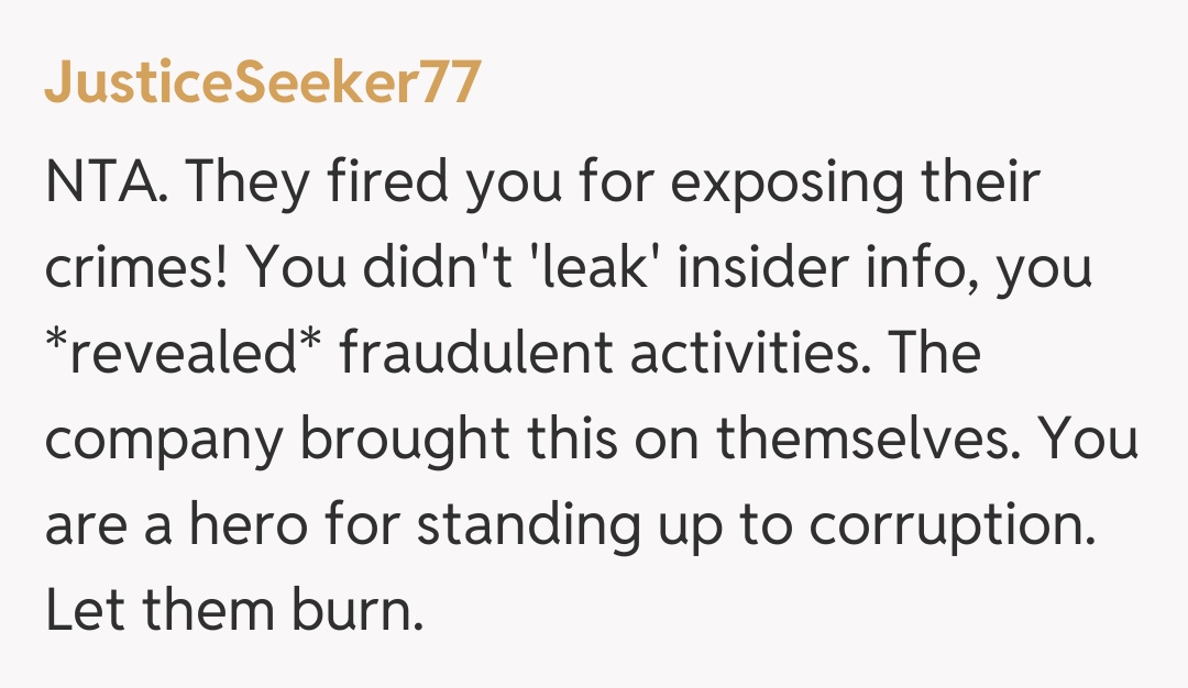 Comentariu de la JusticeSeeker77