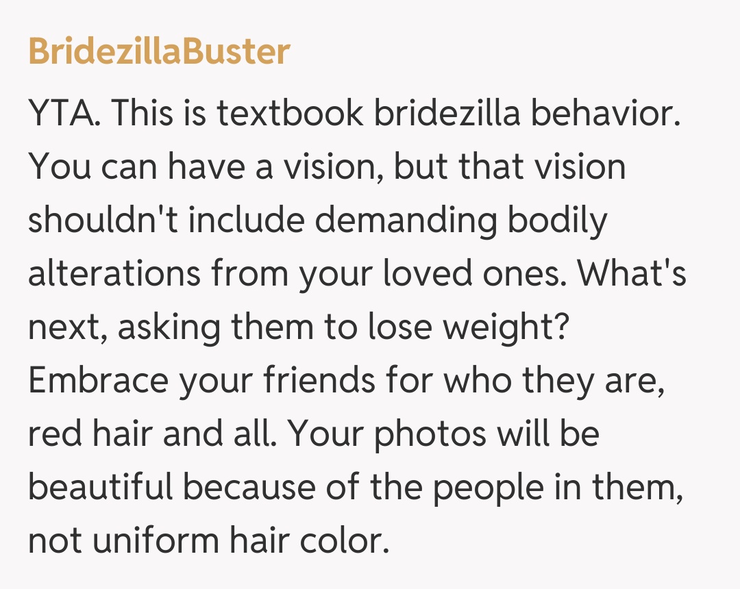 Comentariu de la BridezillaBuster