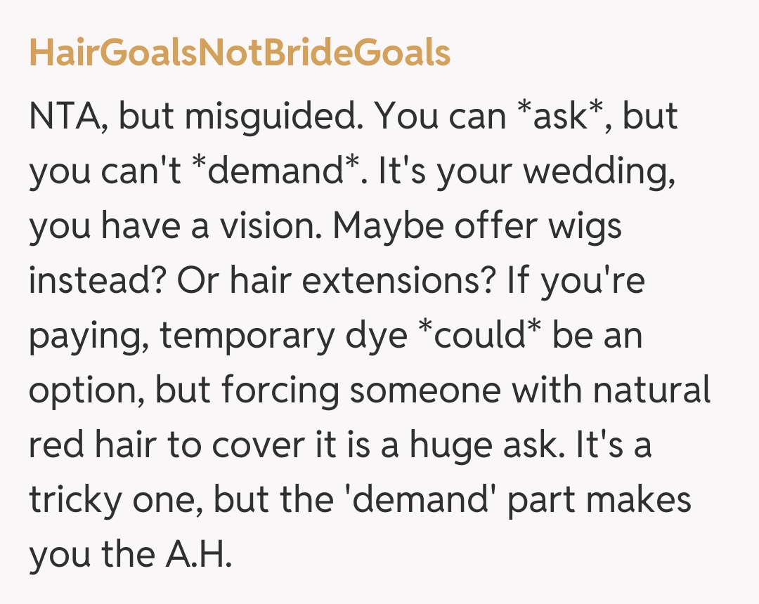 Comentariu de la HairGoalsNotBrideGoals