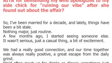 Photo of AITA for demanding my wife apologizes to my side chick for “ruining our vibe” after she found out about the affair?