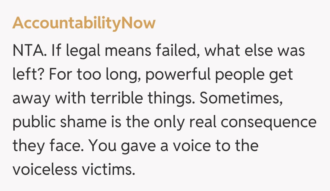 Comentariu de la AccountabilityNow