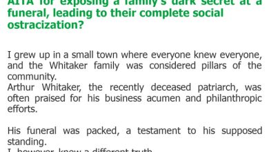 Photo of AITA for exposing a family’s dark secret at a funeral, leading to their complete social ostracization?