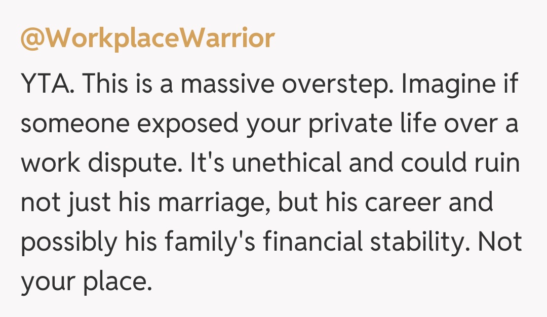 Comentariu de la @WorkplaceWarrior