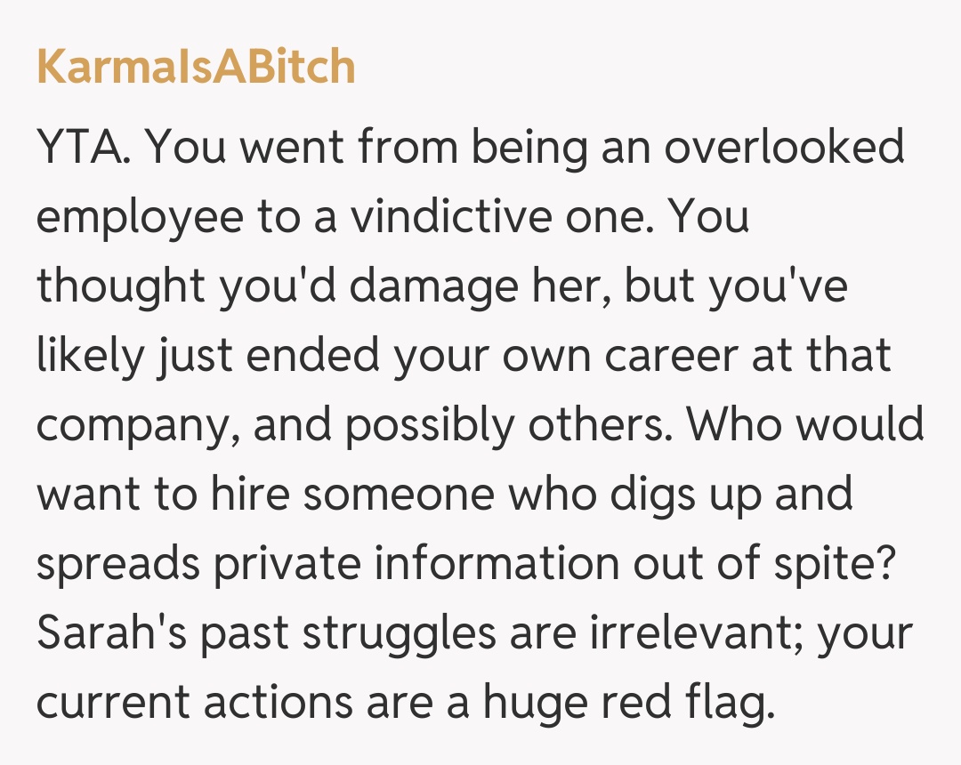 Comentariu de la KarmaIsABitch