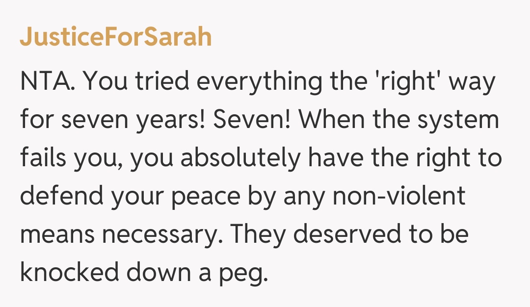 Comentariu de la JusticeForSarah