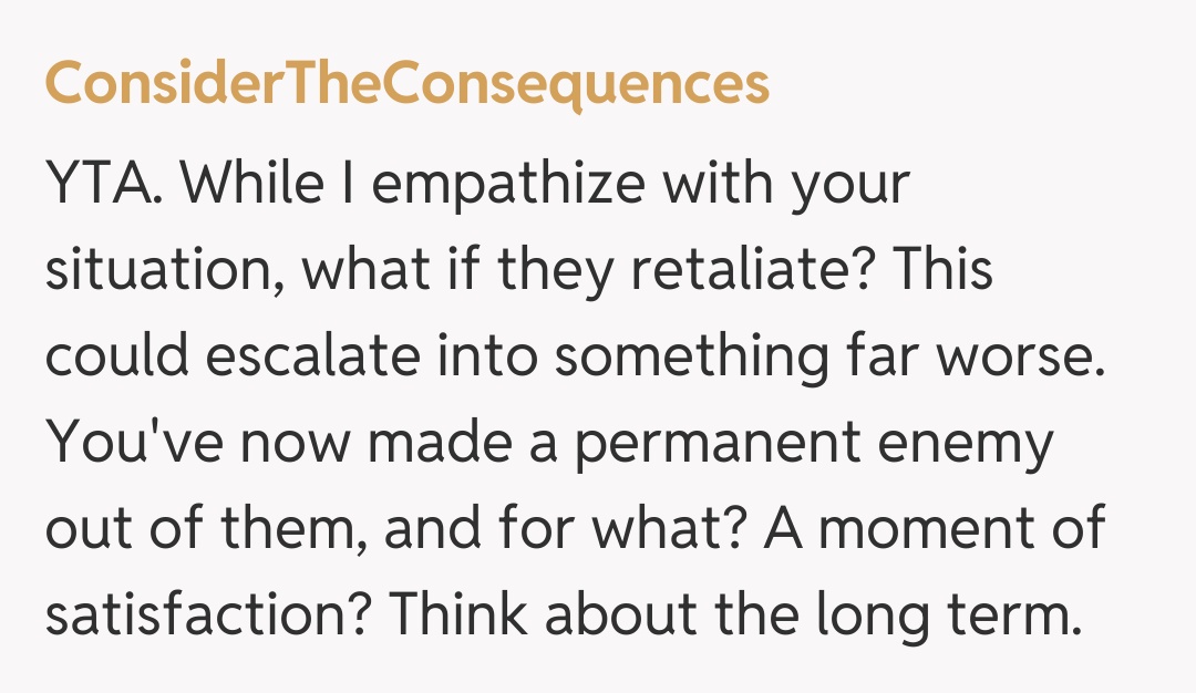 Comentariu de la ConsiderTheConsequences