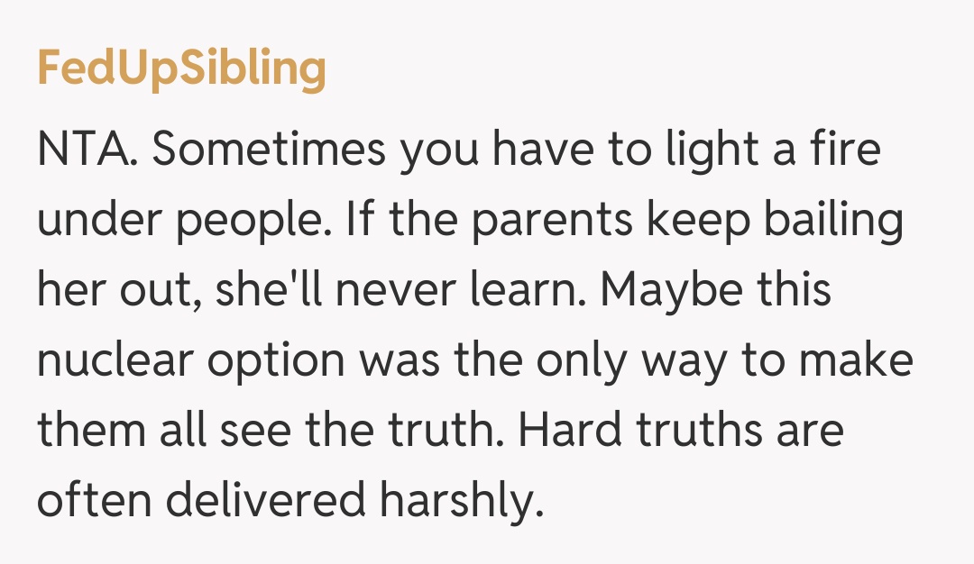 Comentariu de la FedUpSibling