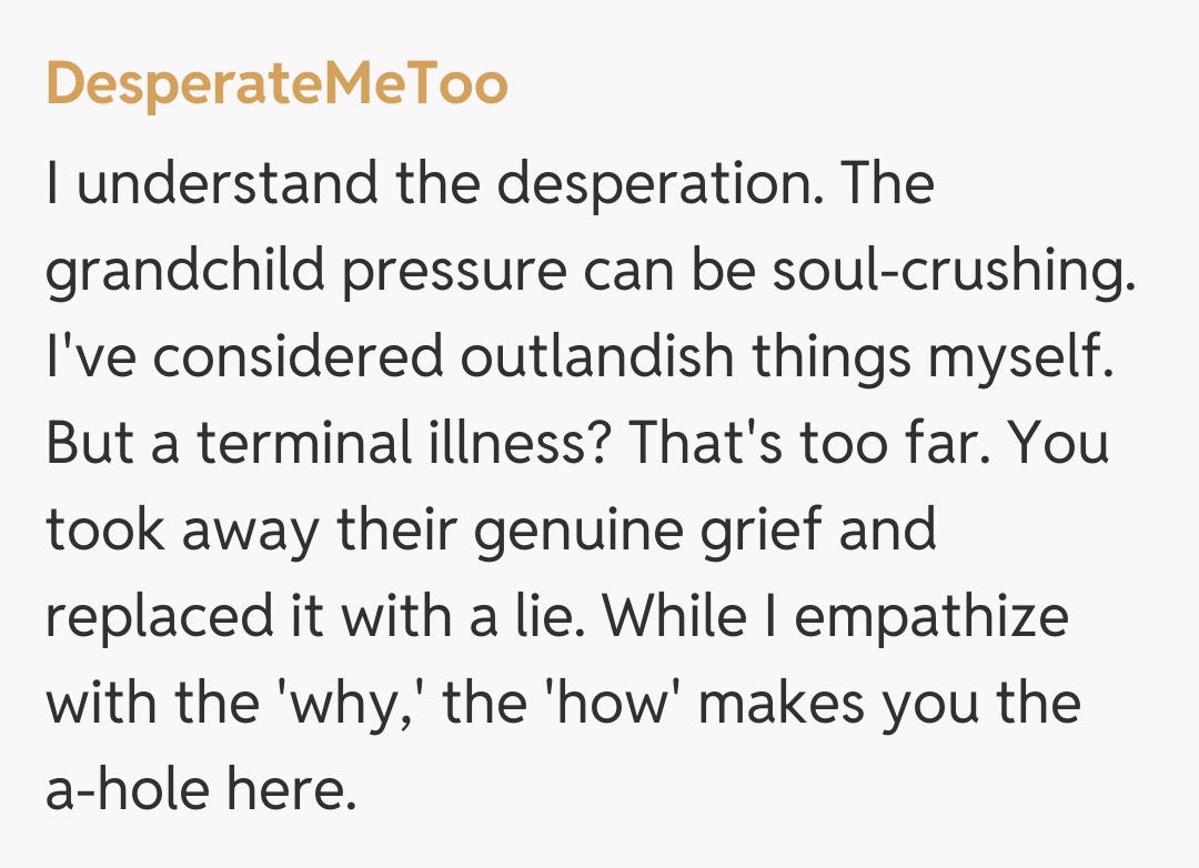 Comentariu de la DesperateMeToo