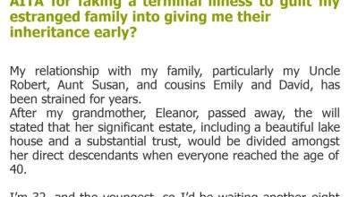 Photo of AITA for faking a terminal illness to guilt my estranged family into giving me their inheritance early?