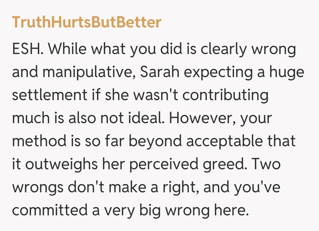 Comentariu de la TruthHurtsButBetter