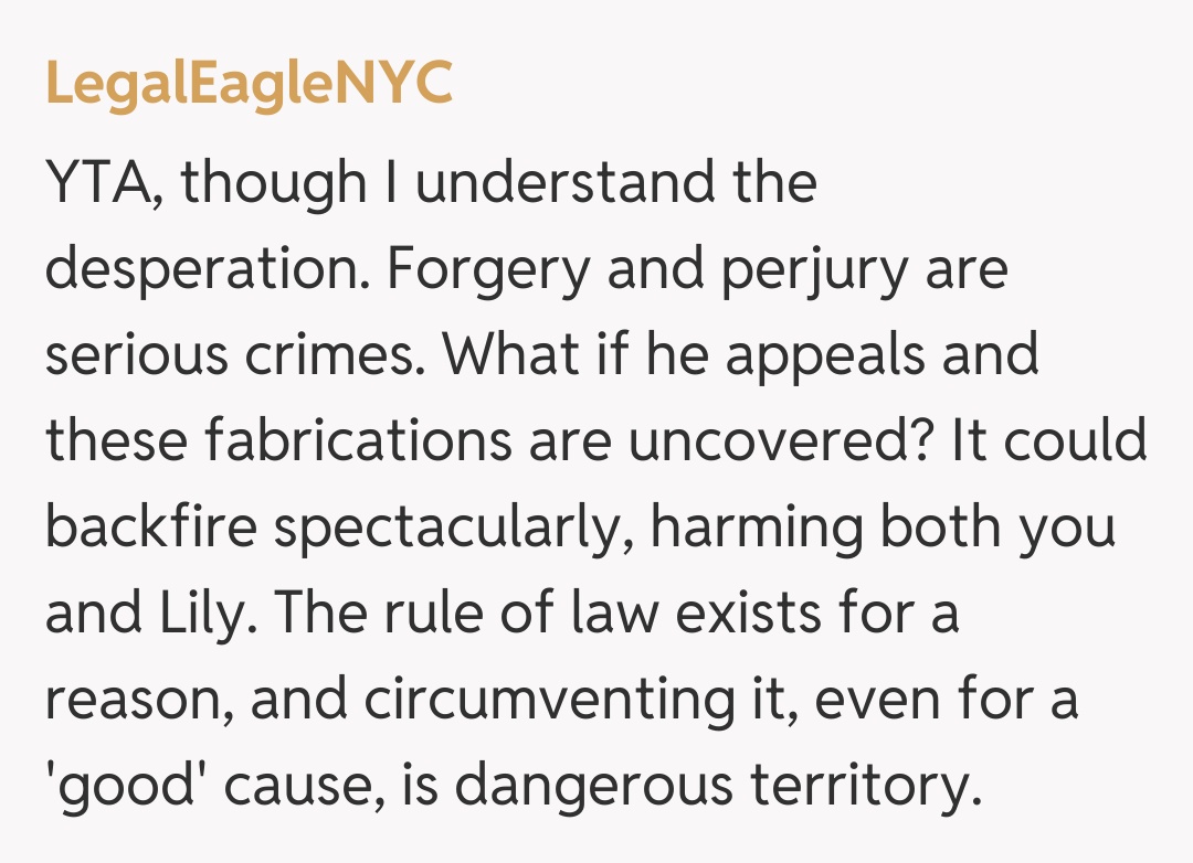 Comentariu de la LegalEagleNYC