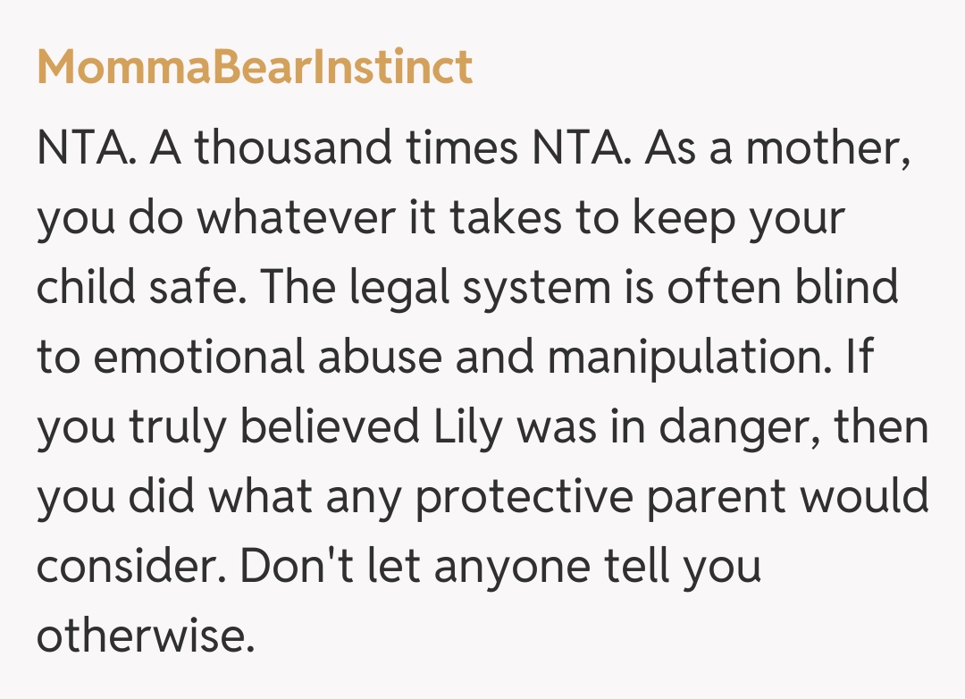 Comentariu de la MommaBearInstinct