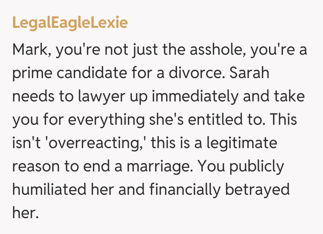 Comentariu de la LegalEagleLexie