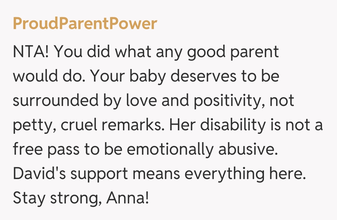 Comentariu de la ProudParentPower