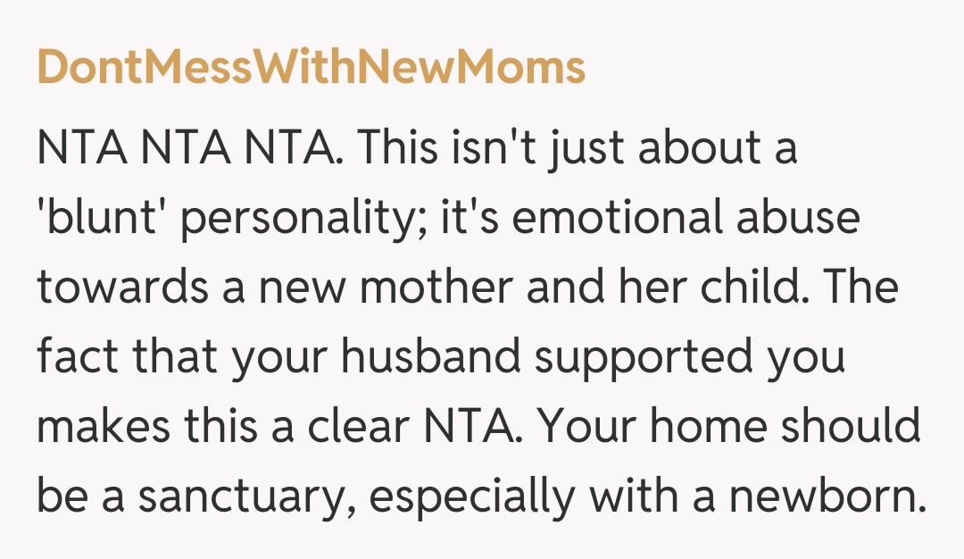 Comentariu de la DontMessWithNewMoms